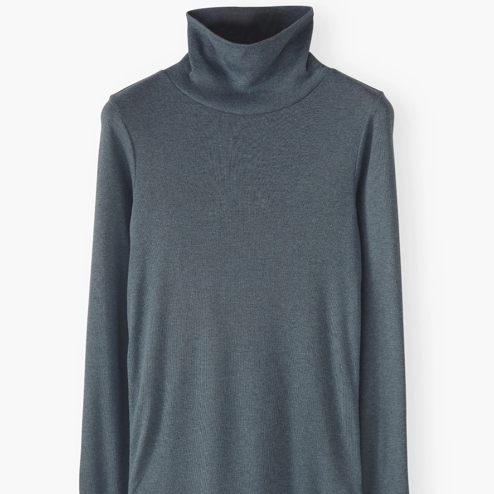 NWT Wrap London High-Neck Tercel & Cotton Top Size 10 Aqua Marl